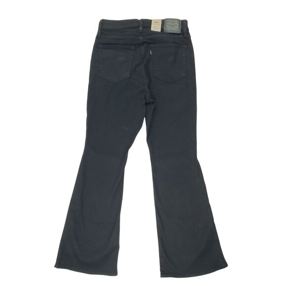 Levi's 726 Flare Jeans Women 10 Med Black Stretch Slim Fit High Rise 30X30 NWT - Picture 8 of 13